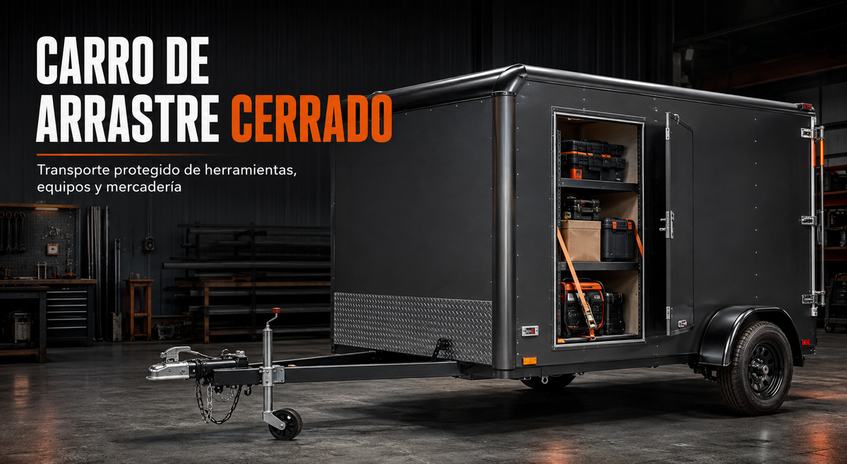 Carro de Arrastre Cerrado: Transporte Protegido de Herramientas, Equipos y Mercadería