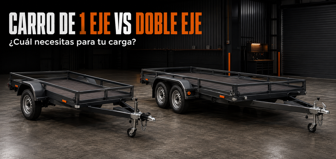 Carro de 1 Eje vs Doble Eje: ¿Cuál Necesitas para tu Carga?