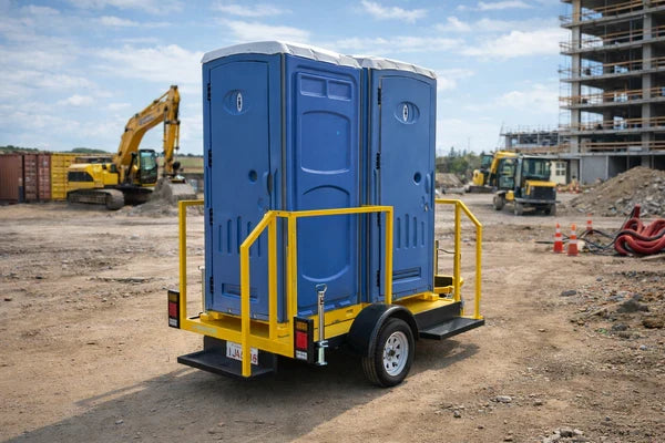 Carro Plano para 2 Baños Químicos – Plataforma 240 cm