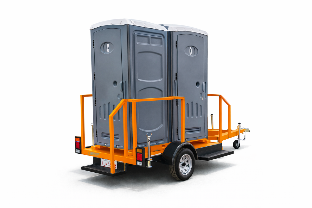 Carro Plano para 2 Baños Químicos – Plataforma 240 cm