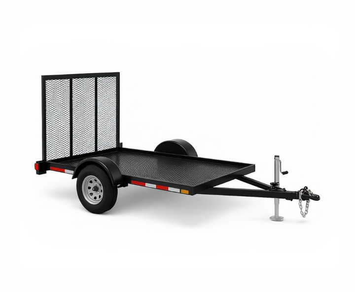 carro plano con rampa trasera