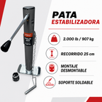 Infografía técnica de la pata estabilizadora de 2000 libras